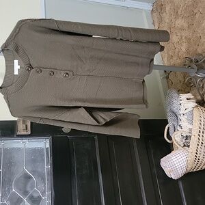 NWOT Miss Sparkling Olive Waffle Knit Sweater Women Size XL